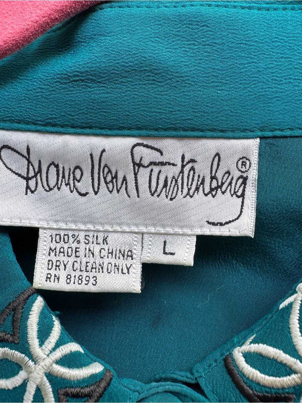 Diane Von Furstenberg Silk Button-Front Blouse - Picture 3 of 3